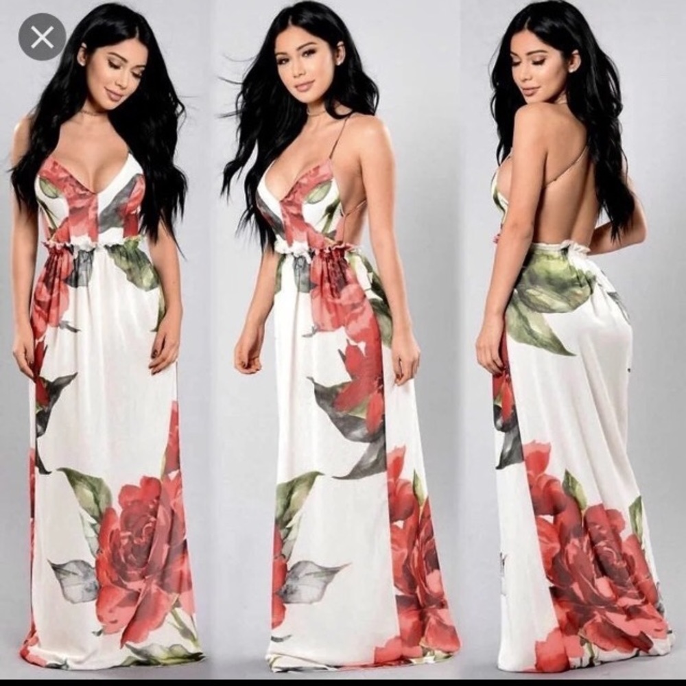 Sun Goddess Dress - Off White/Floral